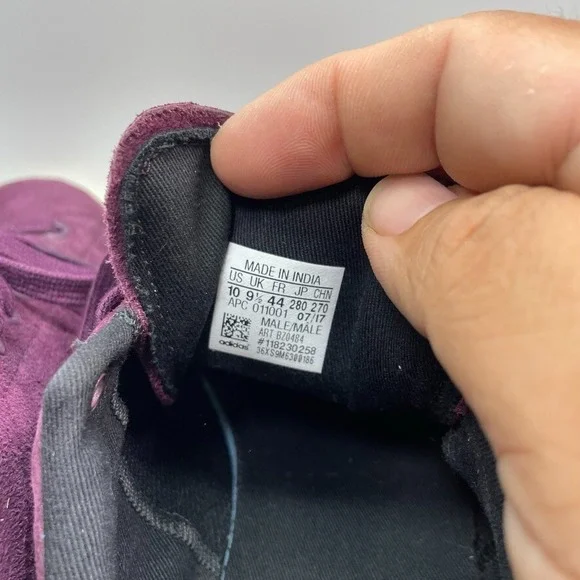 Adidas Stan Smith Maroon Off White Sneaker Men 10 - Picture 9 of 9